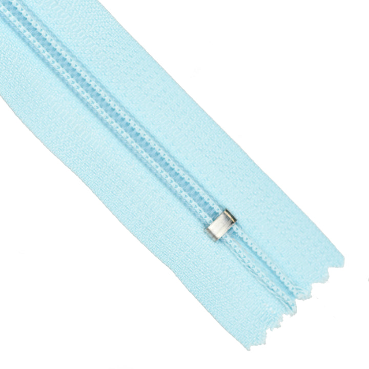 NYLON CLOSED-END NO.5 ZIP COL ICE BLUE