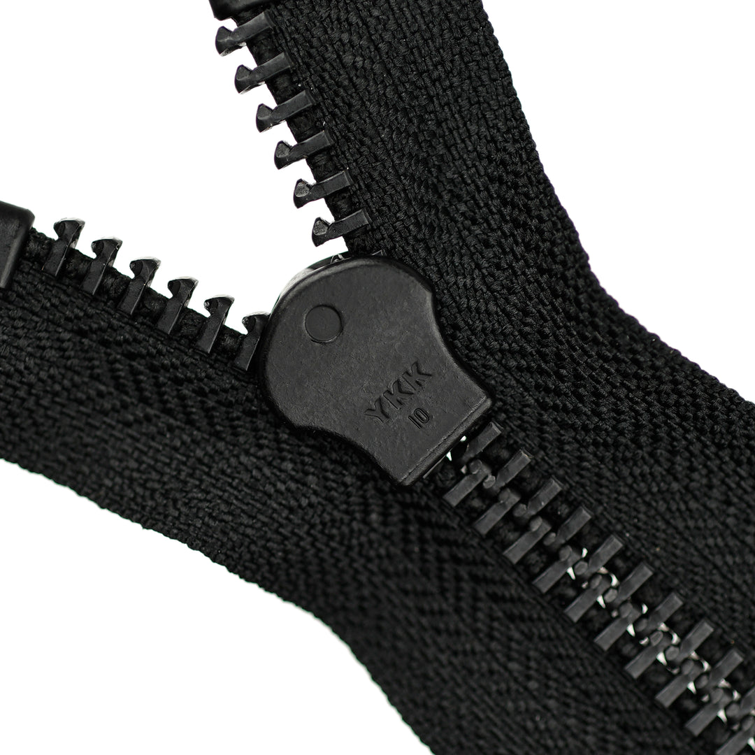 YKK METAL OPEN-END ZIP NO.10 BLACK OXY COL 580 BLACK