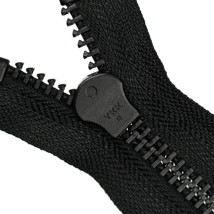 YKK METAL OPEN-END ZIP NO.10 BLACK OXY COL 580 BLACK