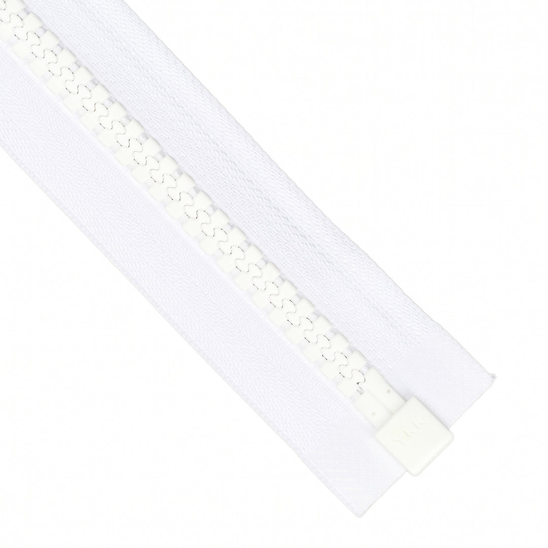 YKK VISLON OPEN-END ZIP NO.10 DOUBLE-PULL COL 501 WHITE