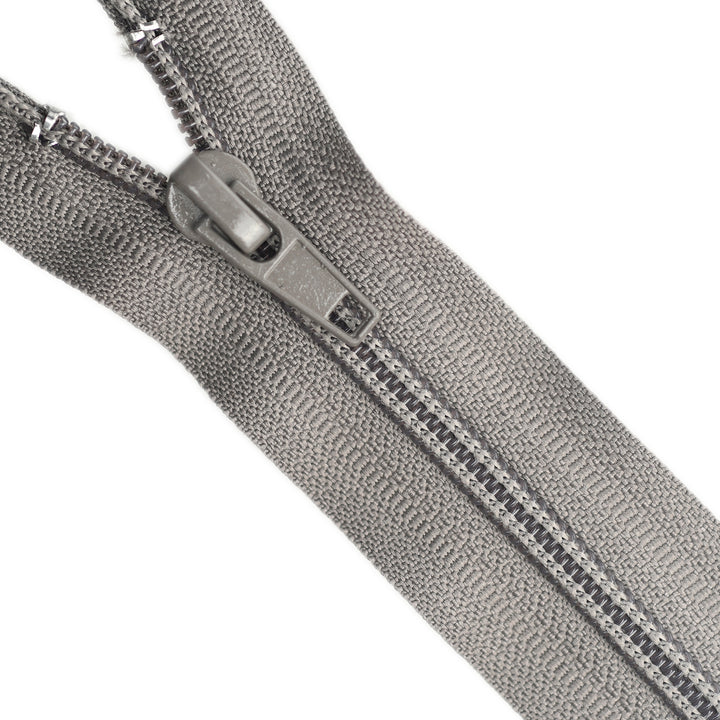 NYLON OPEN-END ZIP NO.5 COL TAUPE