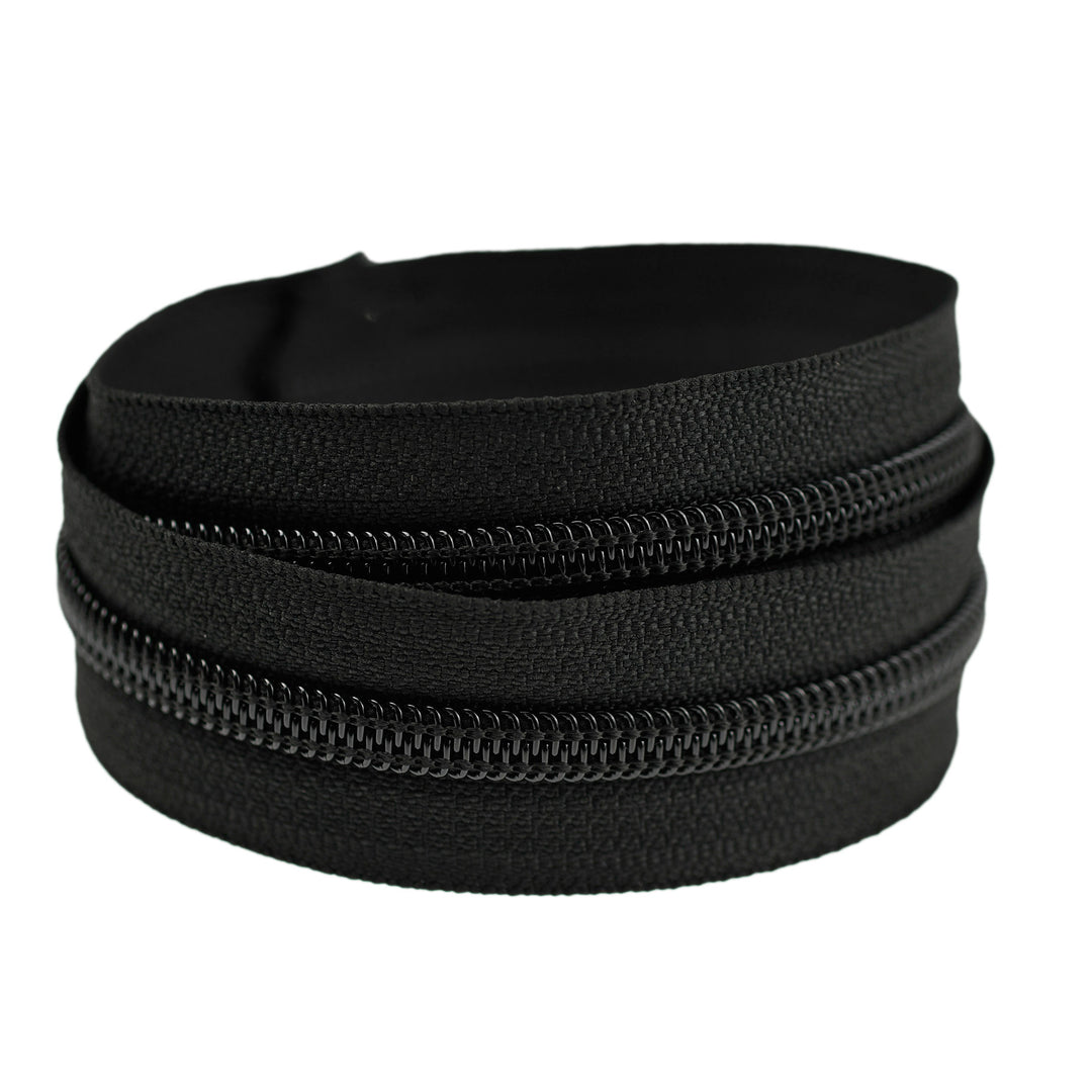 YKK NYLON NO.8 ZIPPER COIL COL 580 BLACK