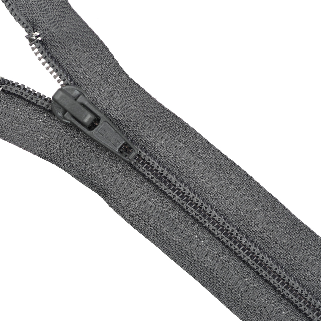 NYLON OPEN-END ZIP NO.5 COL FOSSIL GREY