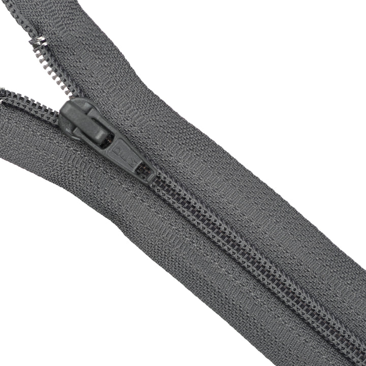 NYLON OPEN-END ZIP NO.5 COL FOSSIL GREY