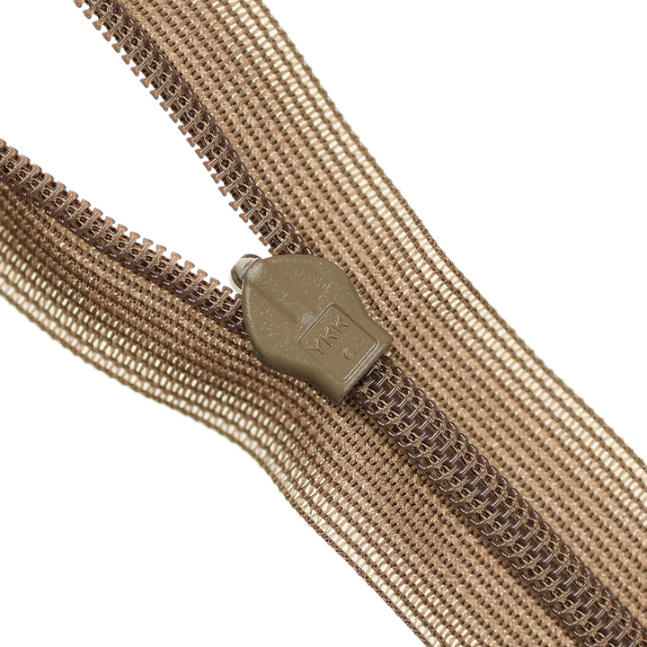YKK INVISIBLE MESH ZIP COL 563 MOCHA