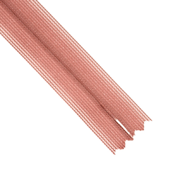 YKK INVISIBLE MESH ZIP COL 213 PINK TERRACOTTA