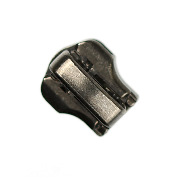 SNAP-ON CROWN AUTO-LOCK SLIDER FOR YKK METAL ZIPS - ANTIQUE NICKEL