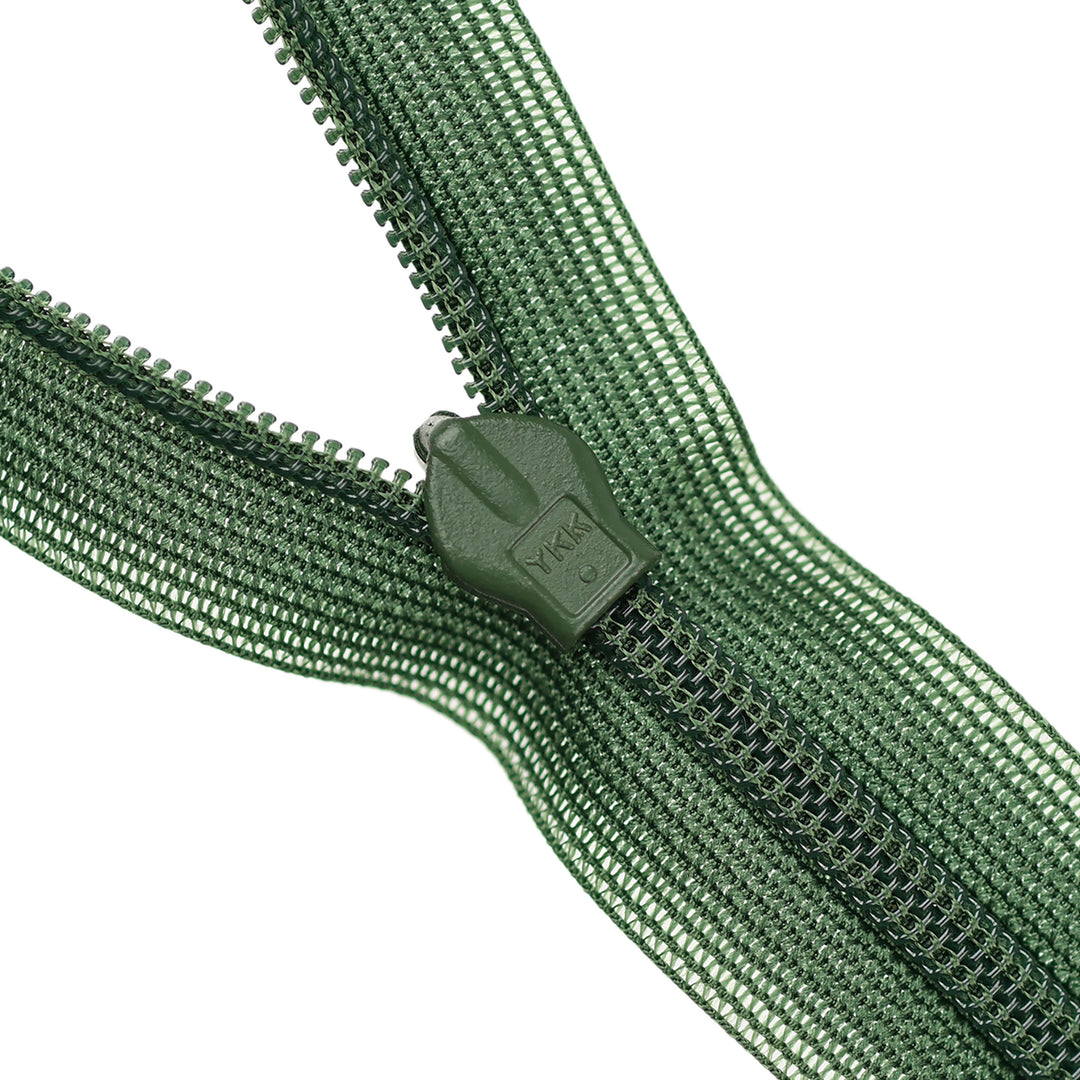 YKK INVISIBLE MESH ZIP COL 879 SPRUCE GREEN