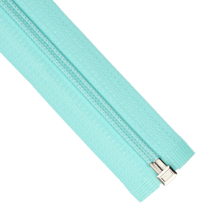 NYLON OPEN-END ZIP NO.5 COL PALE AQUA