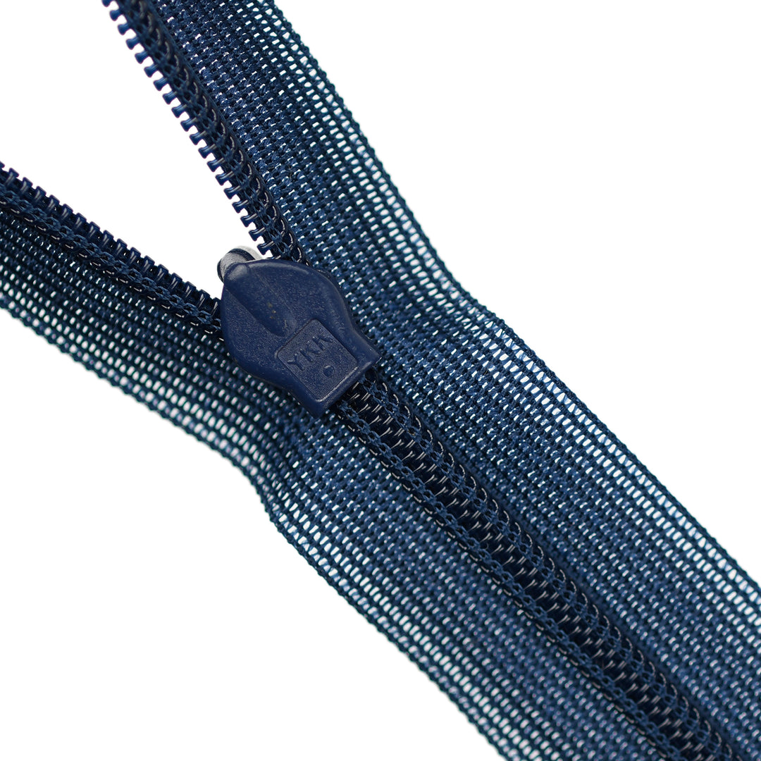 YKK INVISIBLE MESH ZIP COL 919 DEEP BLUE