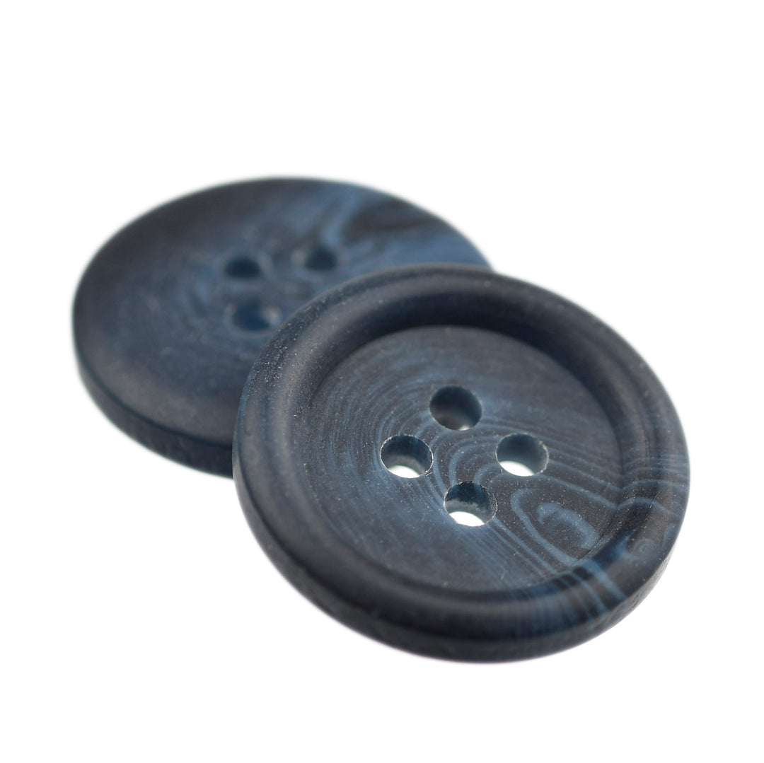 FOUR-HOLE RIM BUTTON WOODGRAIN MATTE NAVY