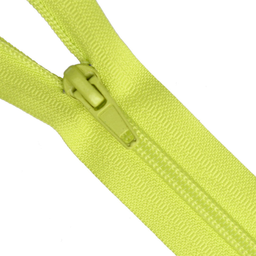 NYLON NO.5 OPEN-END TWO-WAY ZIP COL ACID GREEN