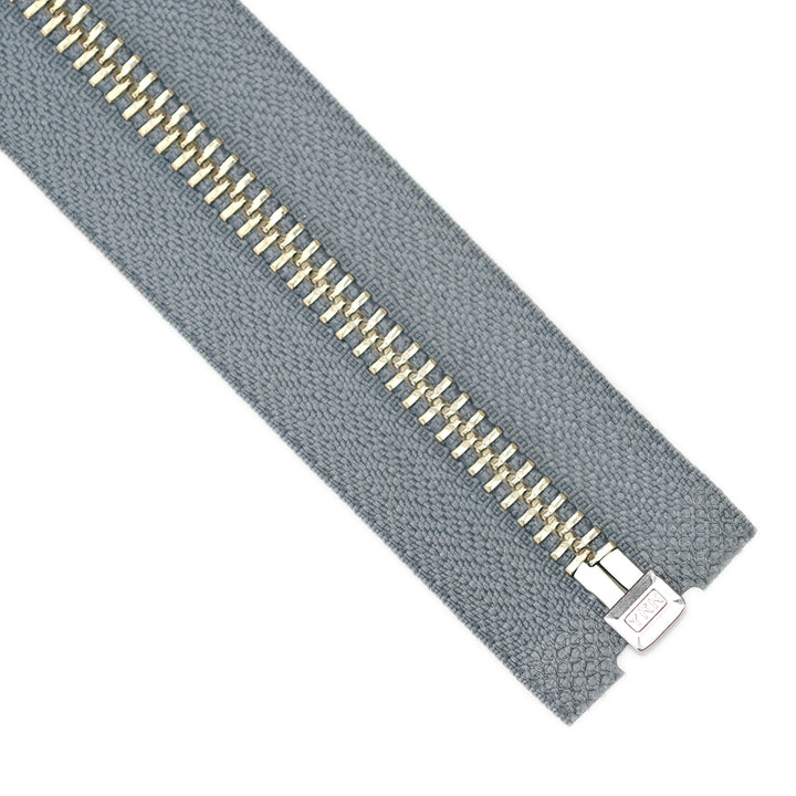 YKK METAL OPEN-END ZIP NO.5 NICKEL COL 578 STORM GREY