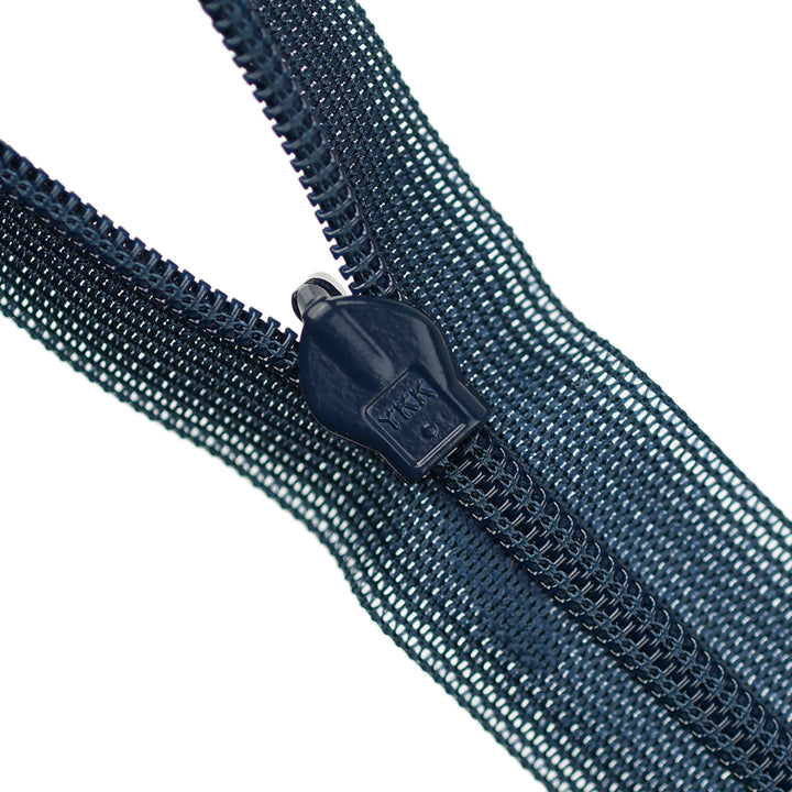 YKK INVISIBLE MESH ZIP COL 560 NAVY