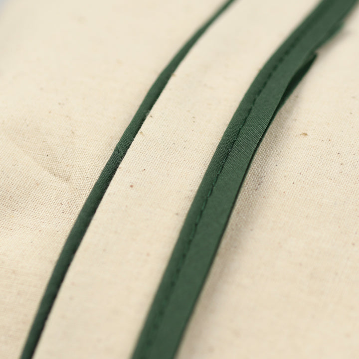 POLY-COTTON COVERED PIPING BOTTLE GREEN