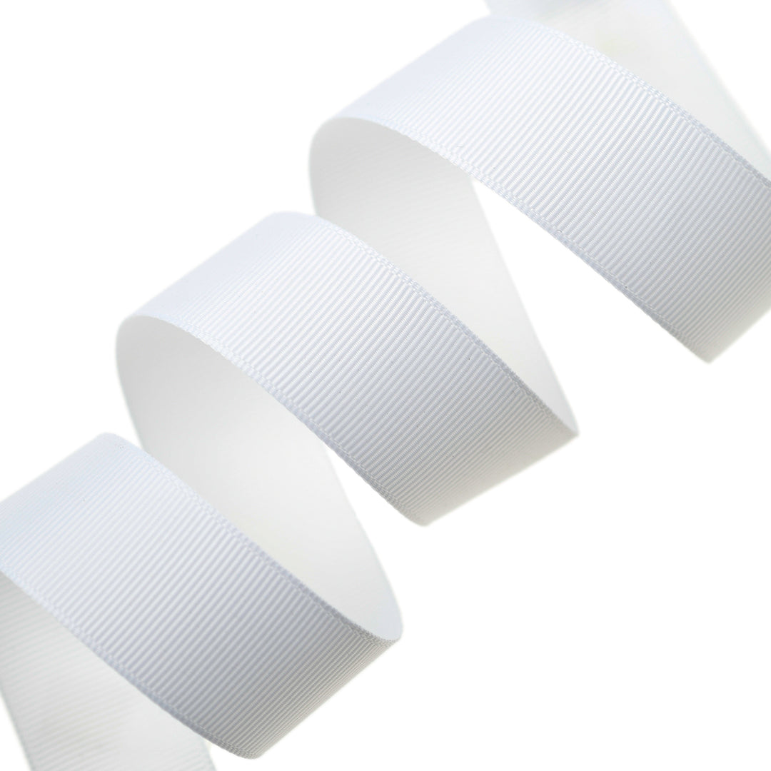 FRENCH GROSGRAIN RIBBON - WHITE