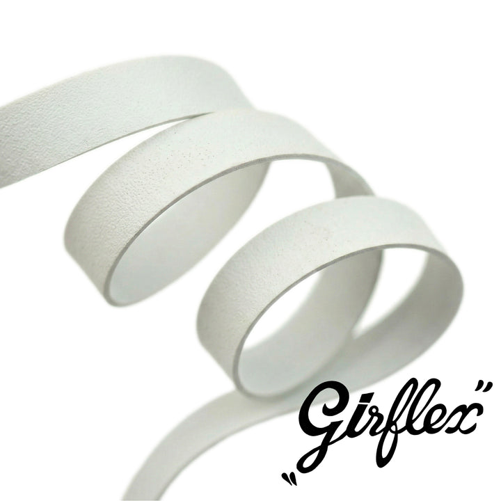GIRFLEX ELASTICISED RUBBER TAPE FOR STRETCH FABRICS WHITE