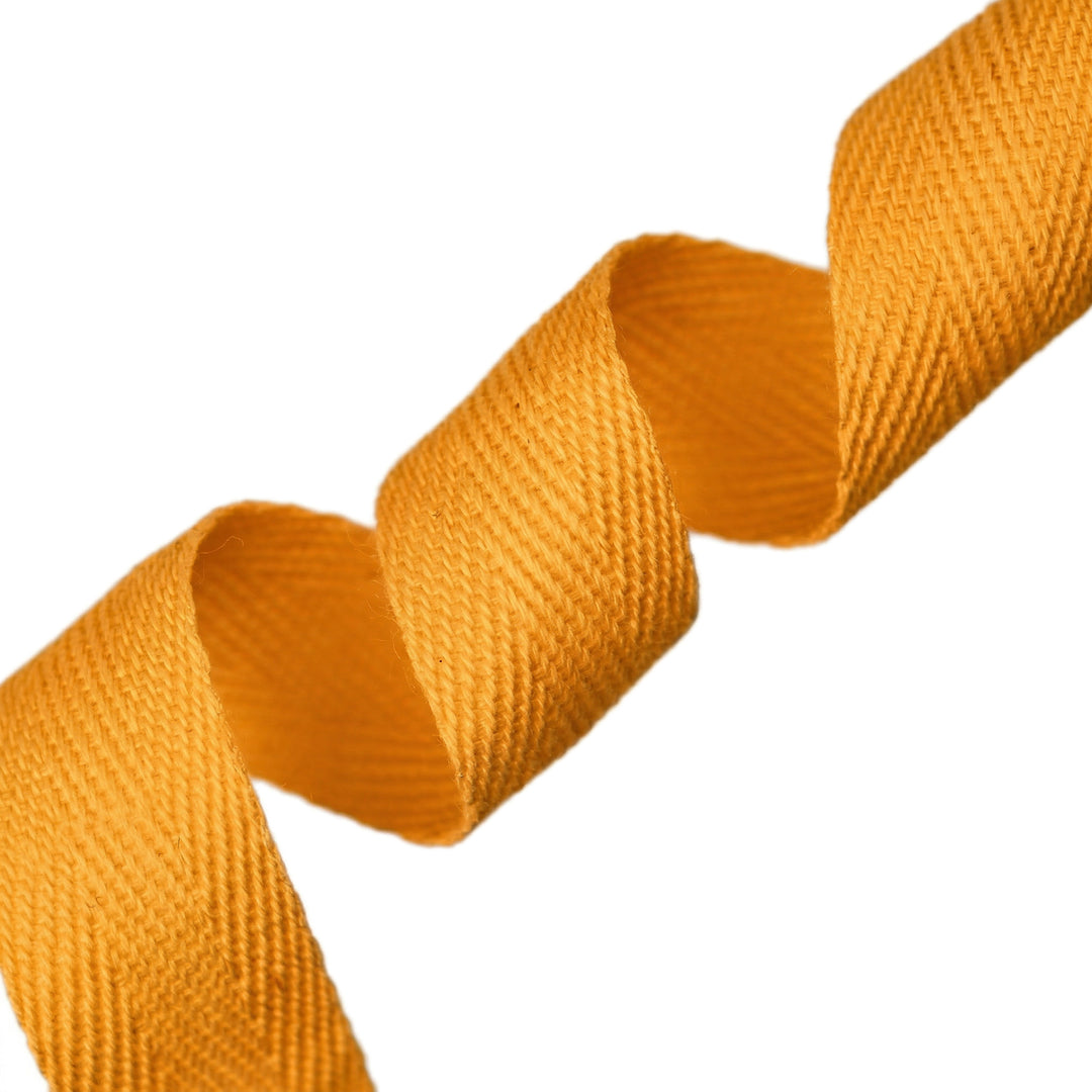 COTTON HERRINGBONE TAPE GOLD