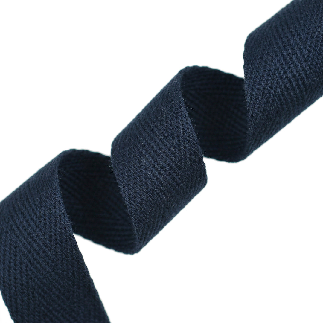 COTTON HERRINGBONE TAPE NAVY