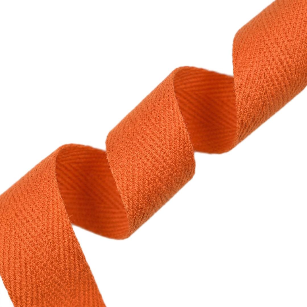 COTTON HERRINGBONE TAPE ORANGE