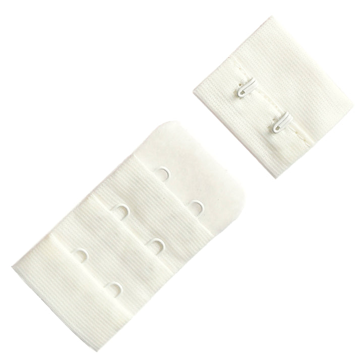 2-HOOK/ 3-ROW PLUSH BRA HOOK & EYE BACK IVORY