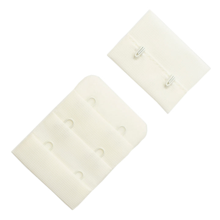 2-HOOK/ 3-ROW PLUSH BRA HOOK & EYE BACK IVORY