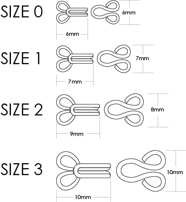 HOOKS & EYES OFF-WHITE/ LIGHT IVORY