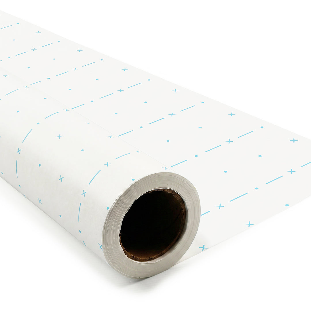 1590MM MARKING PAPER BLUE DOT &amp; CROSS 250M ROLL