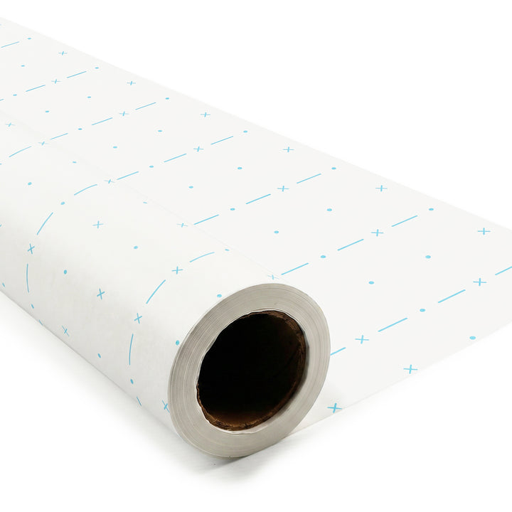 1590MM MARKING PAPER BLUE DOT &amp; CROSS 250M ROLL