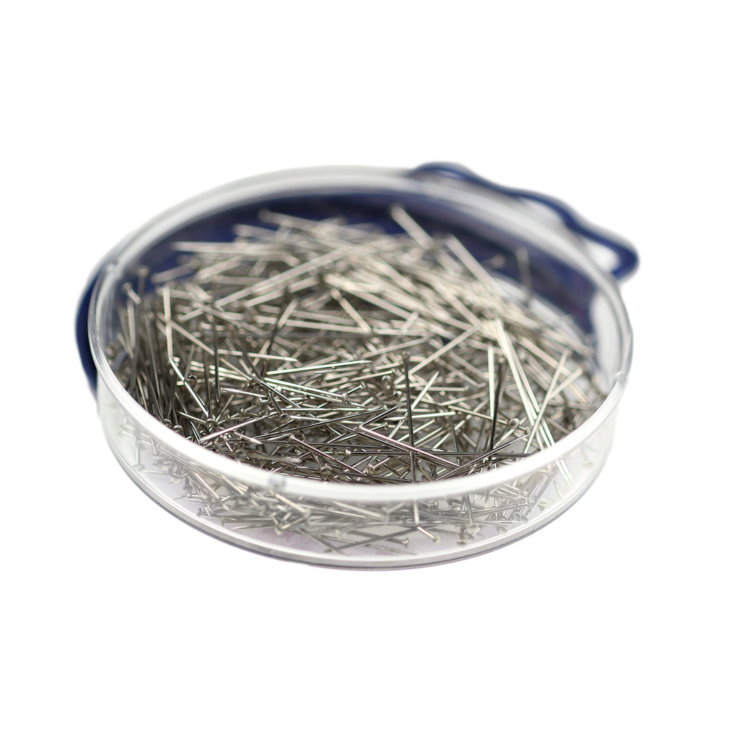 26MM ROUND-TIP STAINLESS STEEL BRIDAL & LACE PINS 15G BOX