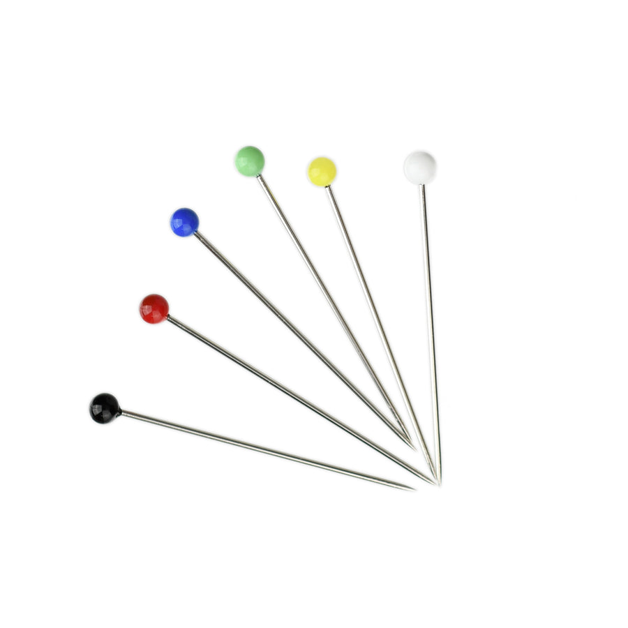 Glass Heads Straight Pins Package 100