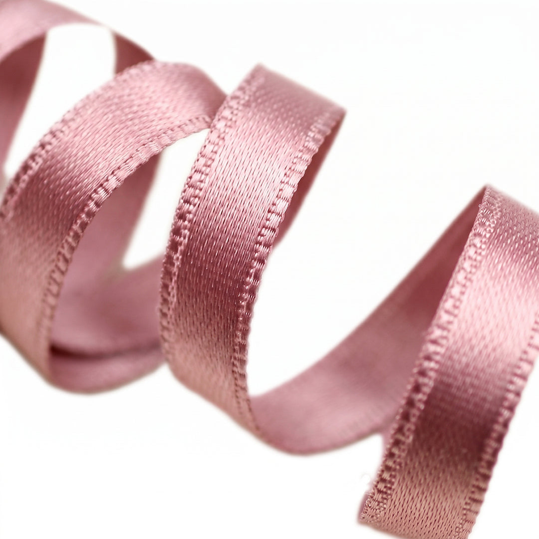 FRENCH DOUBLE-SIDED SATIN RIBBON 25M ROLL - COLONIAL ROSE