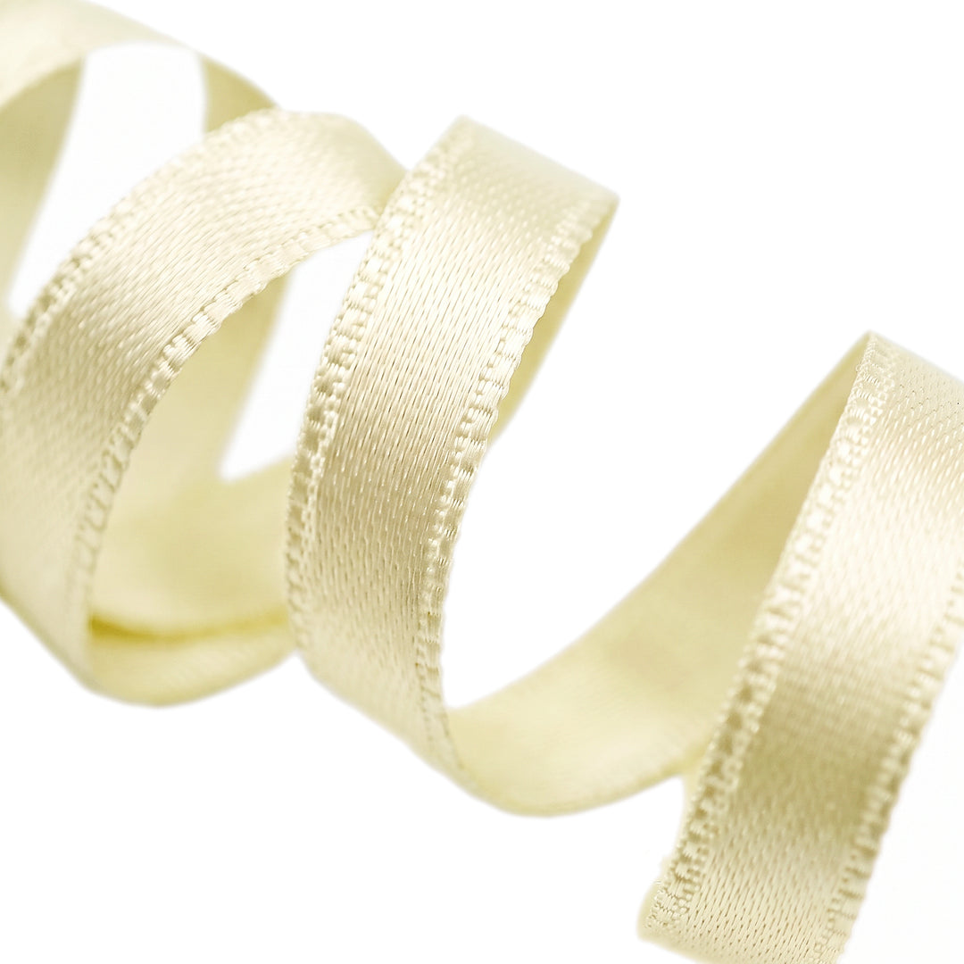 DOUBLE-SIDED SATIN RIBBON - LEMON YELLOW