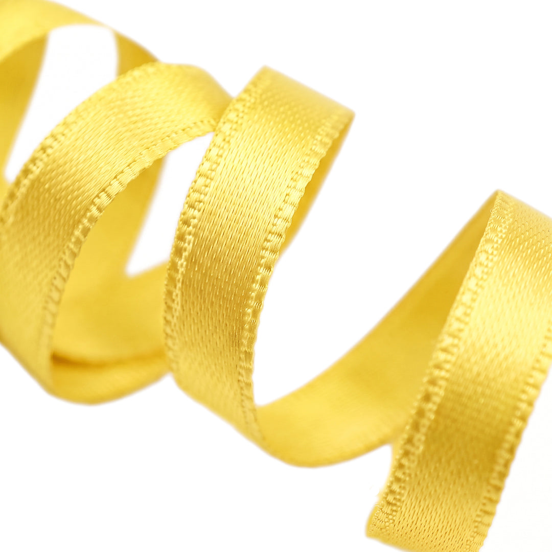 DOUBLE-SIDED SATIN RIBBON - YELLOW