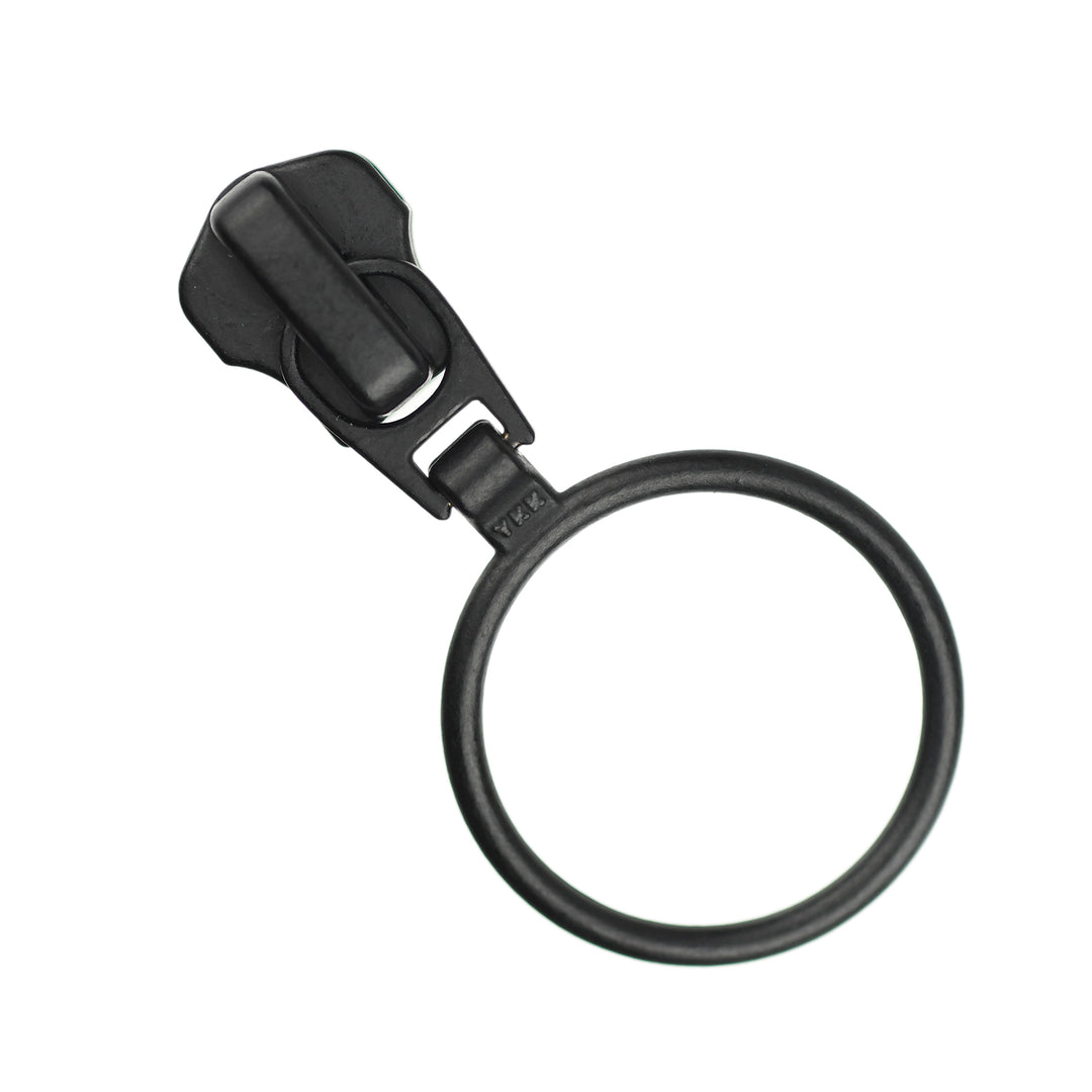 20MM RING-PULL FOR YKK METAL ZIPS -  BLACK OXY