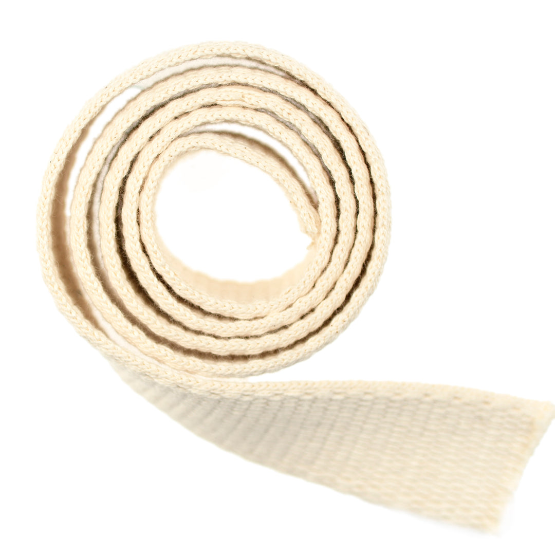 HEAVYWEIGHT 100% COTTON WOVEN TAPE NATURAL