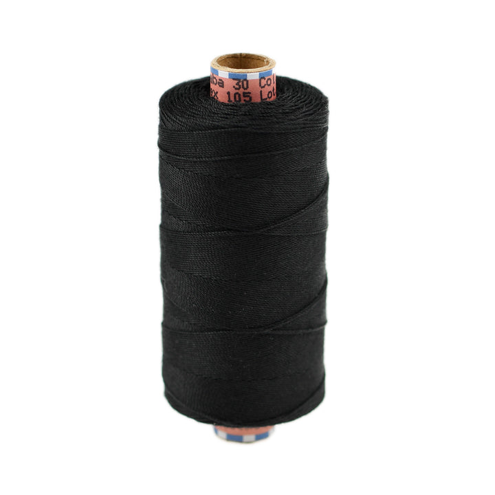 SABA TKT 30 SEWING &amp; TOPSTITCHING THREAD FOR HEAVY FABRICS COL 4004 ULTRA-BLACK