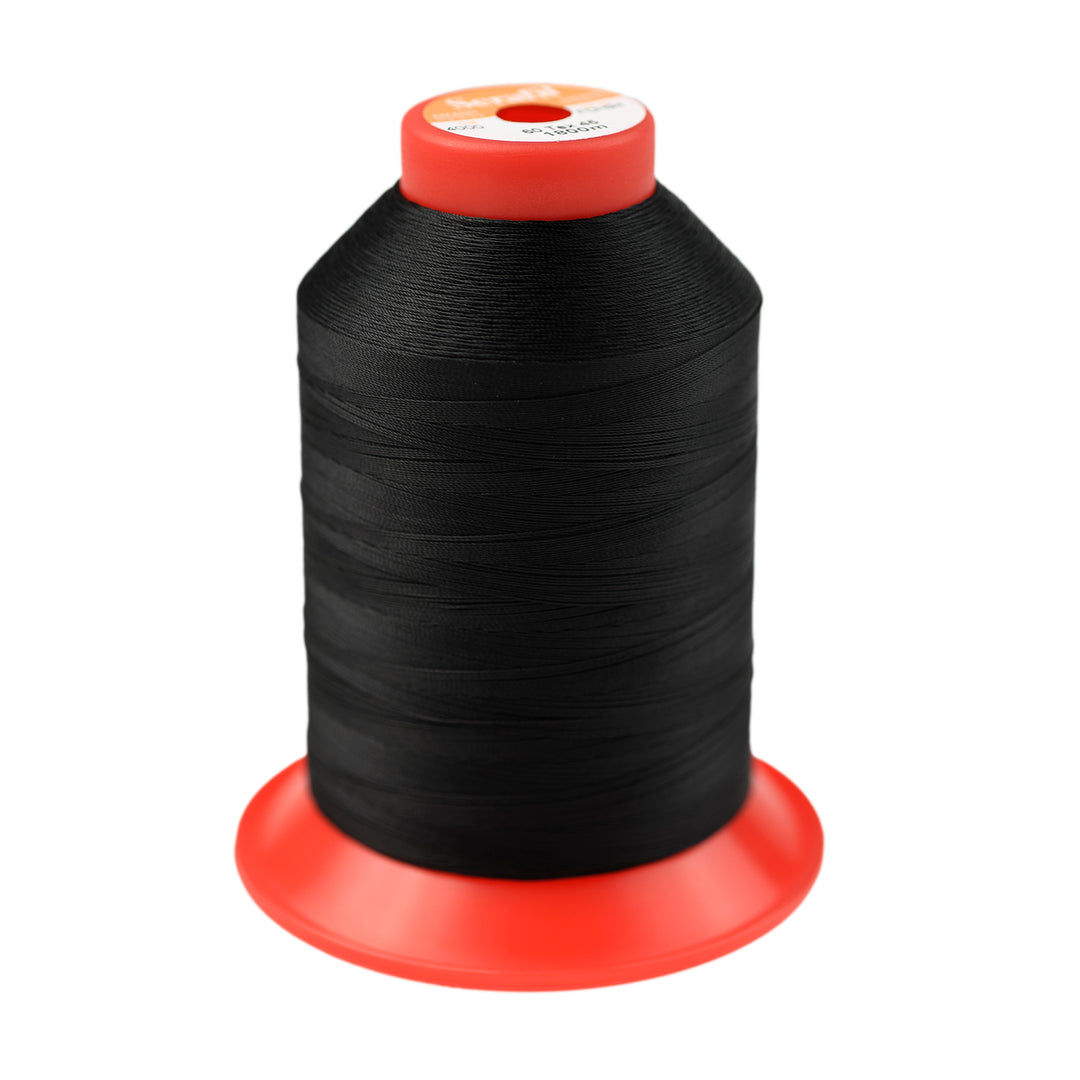 SERAFIL TKT 60 THREAD FOR LEATHER &amp; THICK FABRICS COL 4000 BLACK