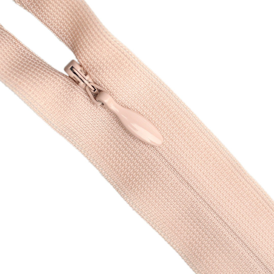 Hidden Clean Zip Invisible Open Ended Zipper - Rosy Beige (005) for Corsets, Bodices ...