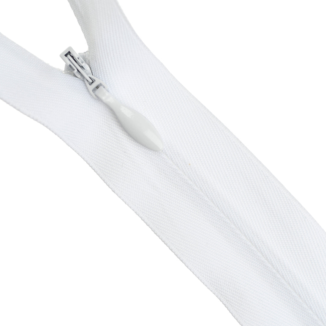 HEAVY-DUTY INVISIBLE ZIP COL WHITE