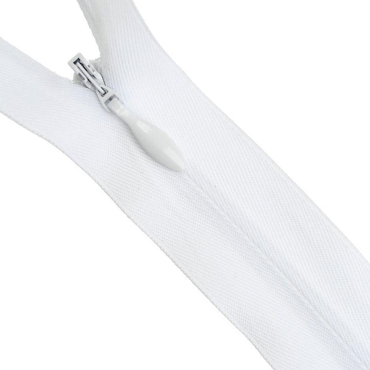 HEAVY-DUTY INVISIBLE ZIP COL WHITE