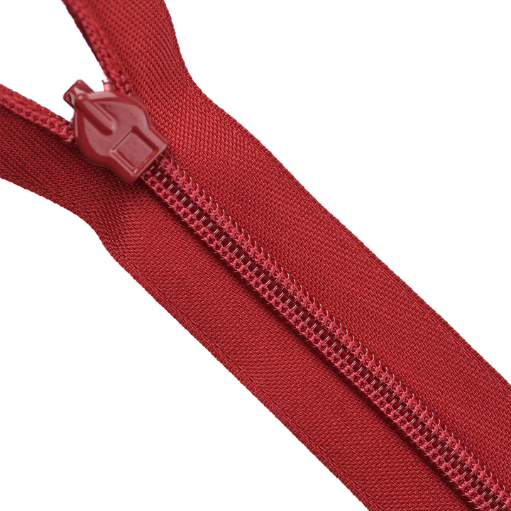 HEAVY-DUTY INVISIBLE ZIP COL 520 DARK RED