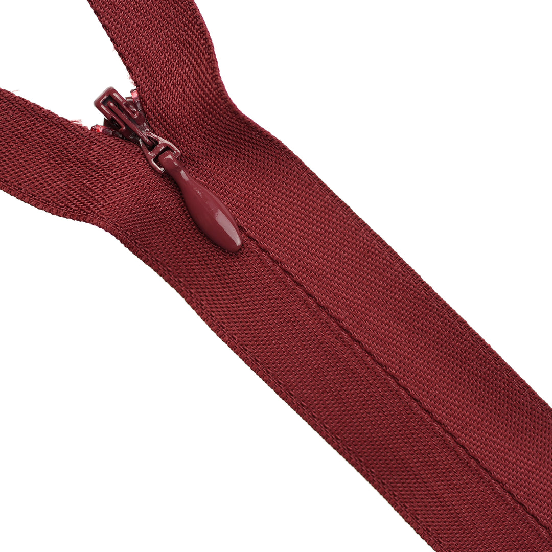 HEAVY-DUTY INVISIBLE ZIP COL 527 BURGUNDY