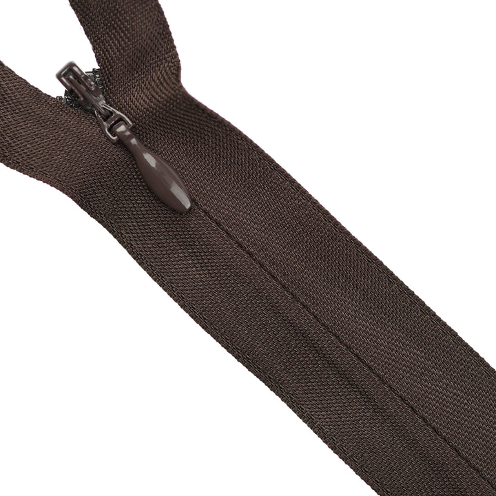 HEAVY-DUTY INVISIBLE ZIP COL 570 BROWN