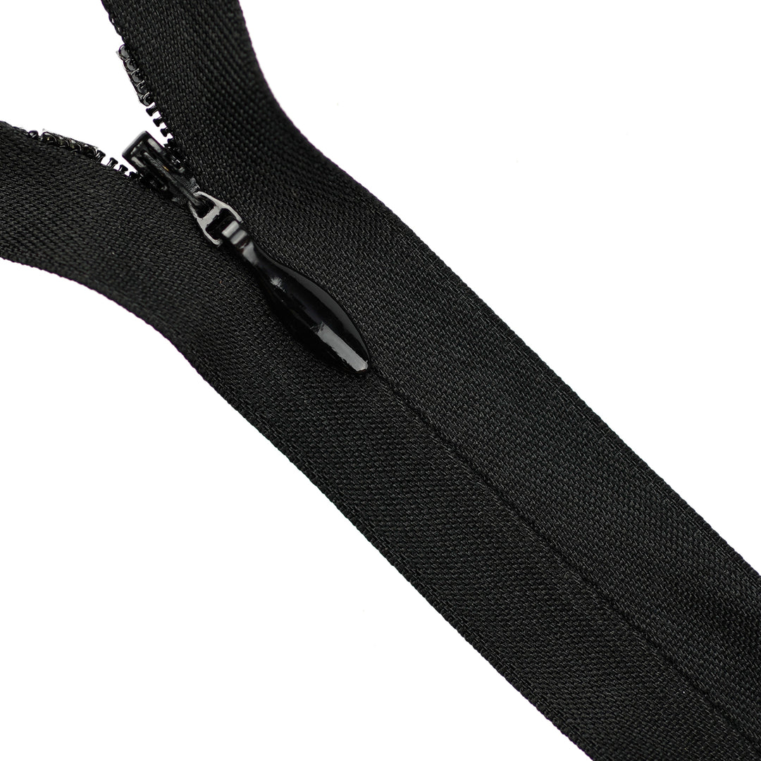 HEAVY-DUTY INVISIBLE ZIP COL BLACK