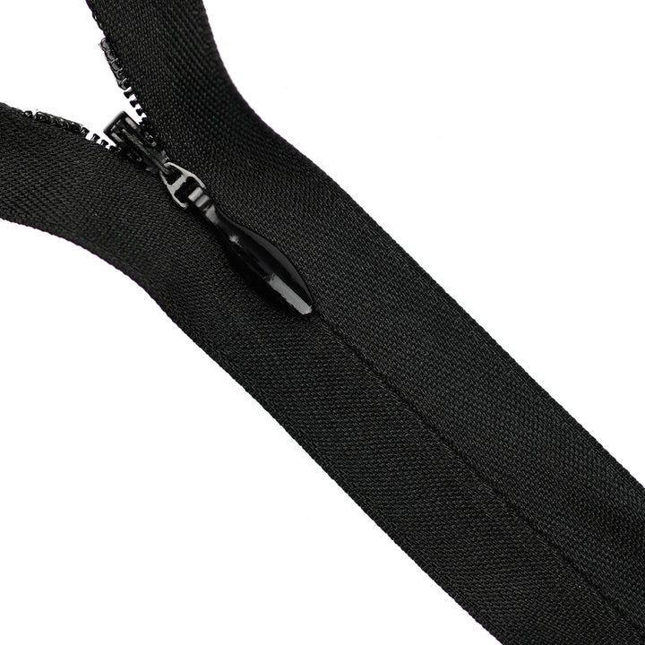 HEAVY-DUTY INVISIBLE ZIP COL BLACK