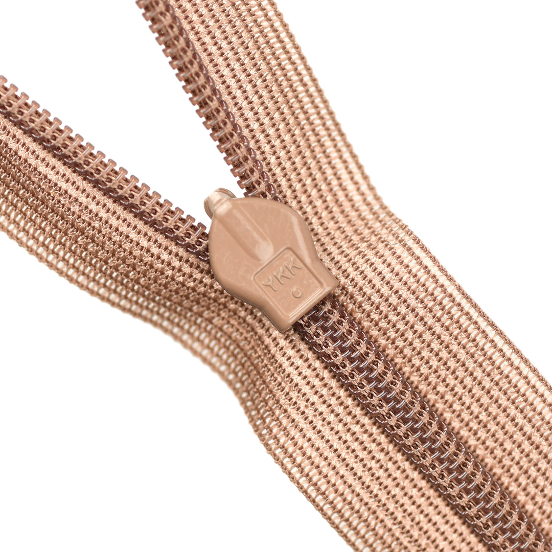 YKK INVISIBLE MESH ZIP COL 008 LATTE