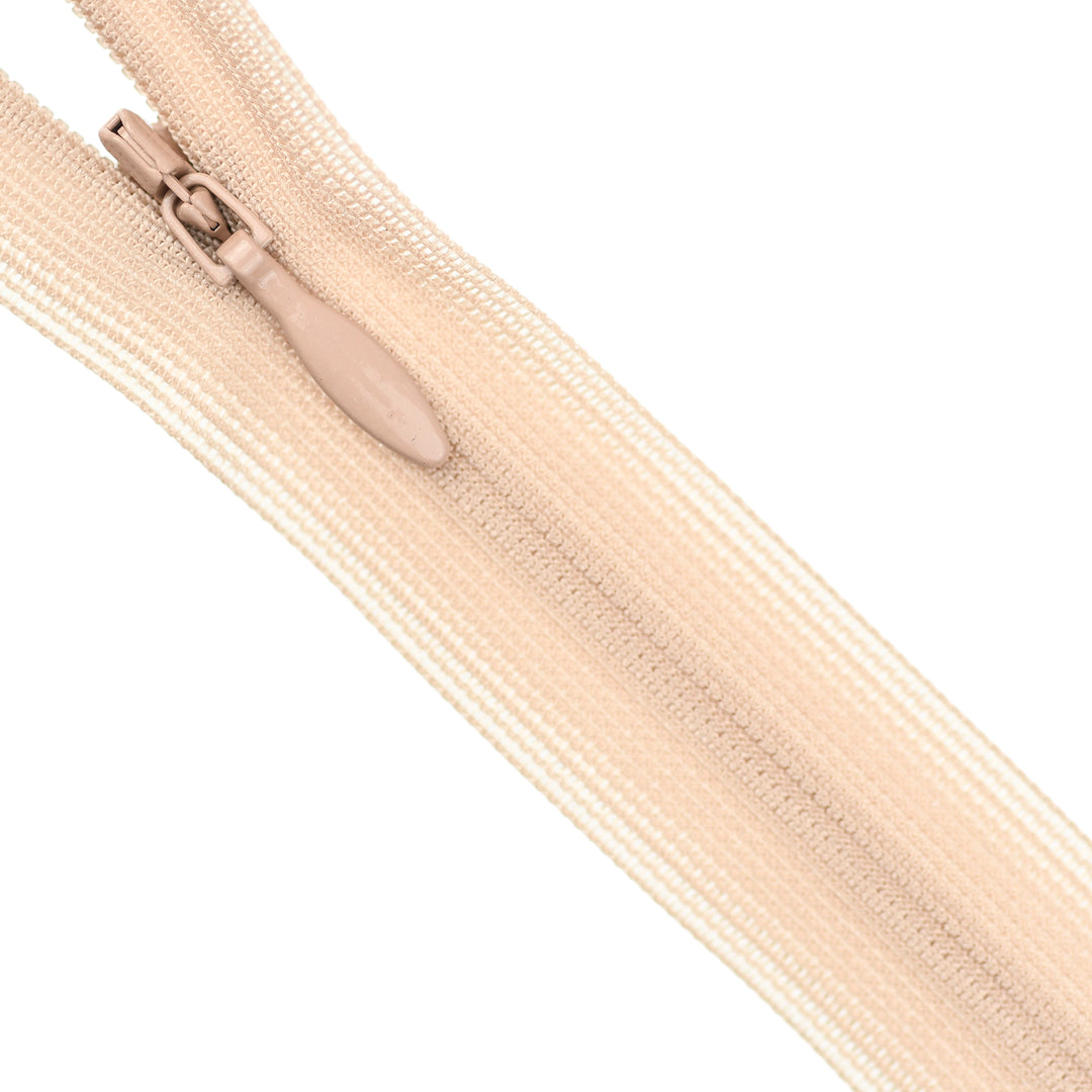 YKK INVISIBLE MESH ZIP COL 098 WARM BEIGE