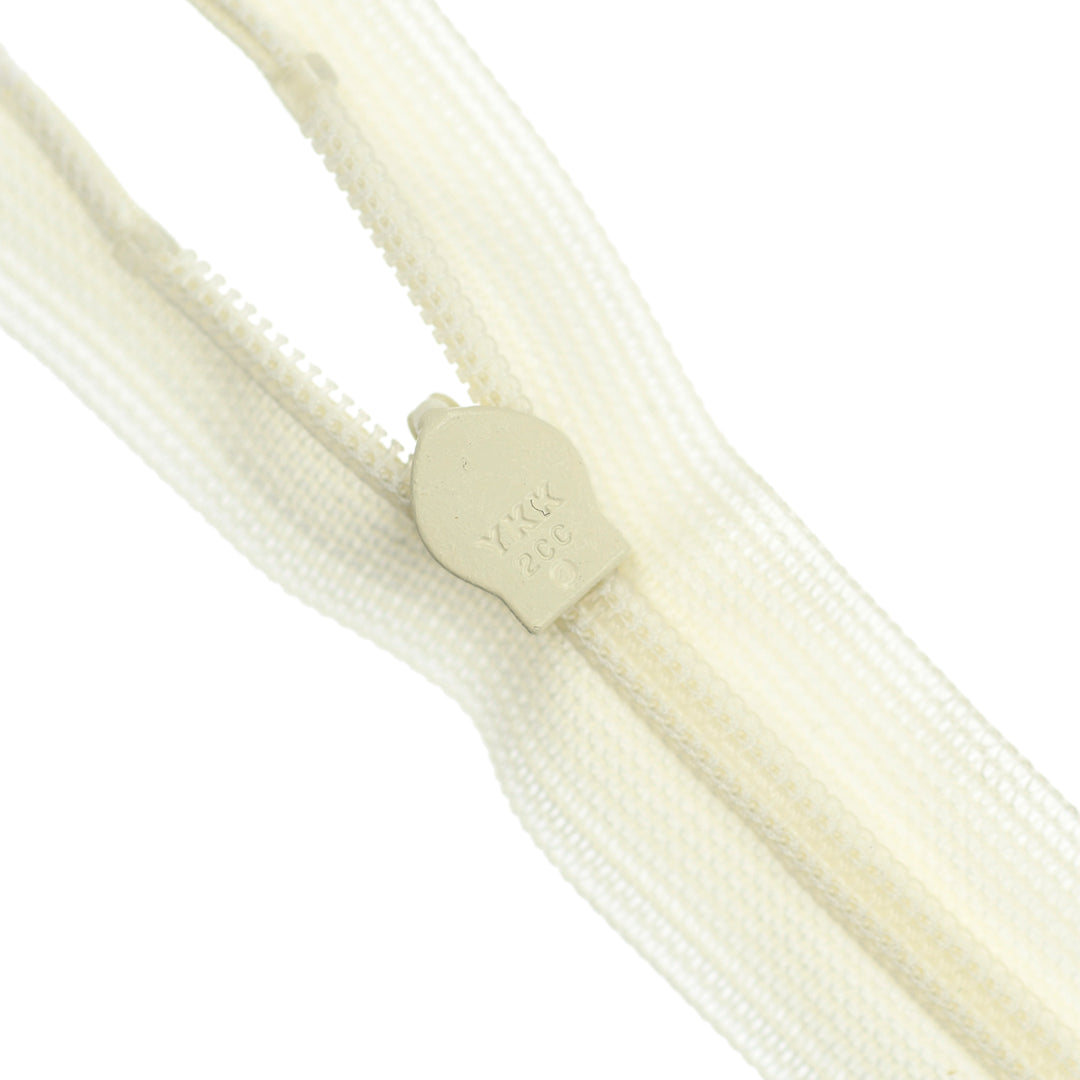 YKK INVISIBLE MESH ZIP COL 121 CLOTTED CREAM