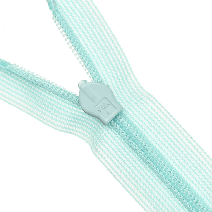 YKK INVISIBLE MESH ZIP COL 142 CRYSTAL AQUA